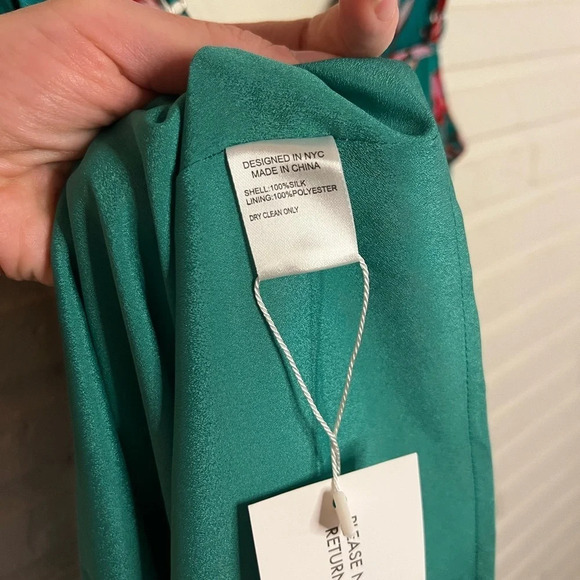 Yumi Kim Green Vienna Silk Floral Print A-Line Dress, Women’s Size 0 - Picture 3 of 10